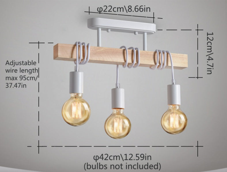 American Retro Woodwork Ceiling Light For Home Use